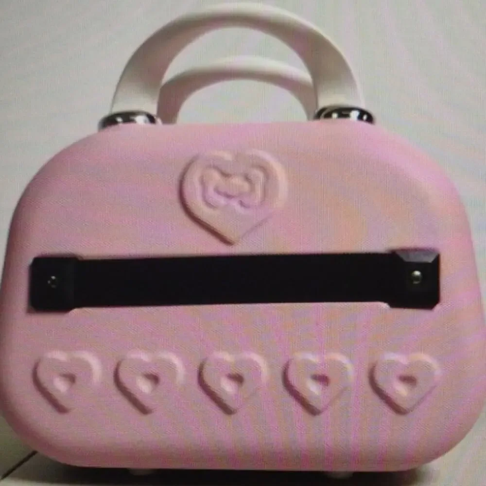 Hello Kitty Hard-Shell Travel Cosmetic Case with Mirror & Luggage Strap